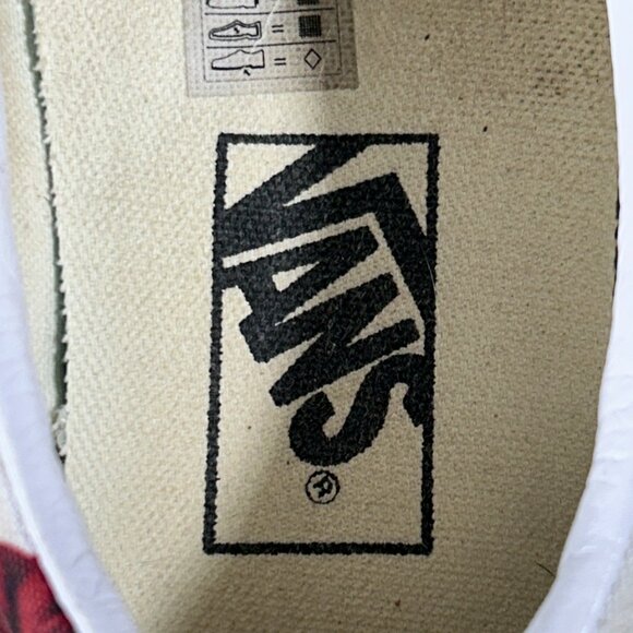 Vans Classic Rose Print Womens Size 8 White Casual Shoes Sneaker Slip USED TWICE - Picture 11 of 12